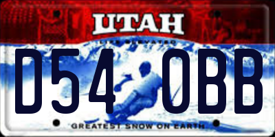 UT license plate D540BB