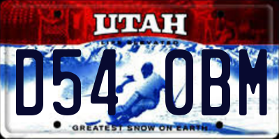 UT license plate D540BM