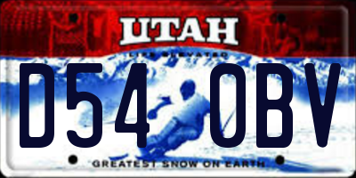 UT license plate D540BV