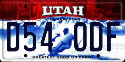 UT license plate D540DF