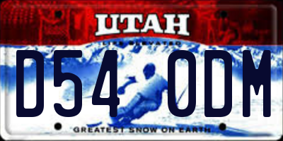 UT license plate D540DM