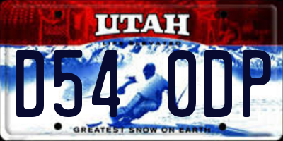 UT license plate D540DP