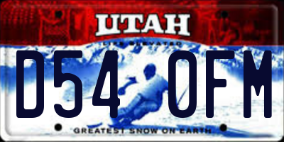 UT license plate D540FM