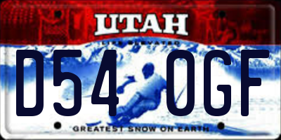 UT license plate D540GF