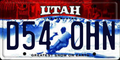 UT license plate D540HN