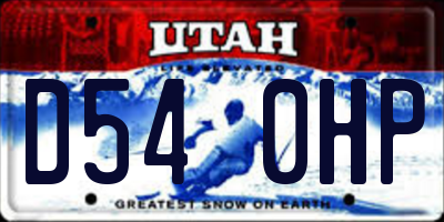 UT license plate D540HP