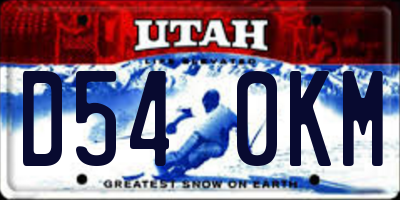 UT license plate D540KM
