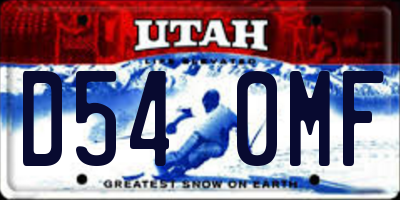 UT license plate D540MF