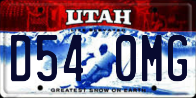 UT license plate D540MG