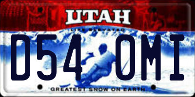 UT license plate D540MI