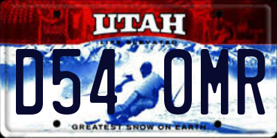 UT license plate D540MR