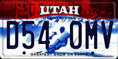 UT license plate D540MV