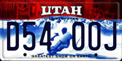 UT license plate D540OJ