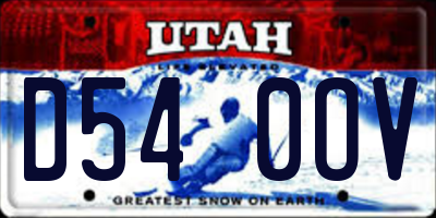 UT license plate D540OV