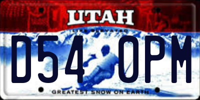 UT license plate D540PM