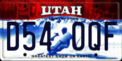 UT license plate D540QF