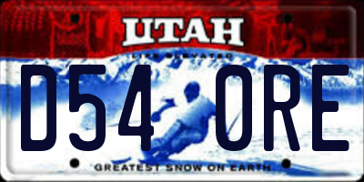 UT license plate D540RE