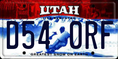 UT license plate D540RF