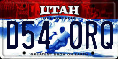 UT license plate D540RQ