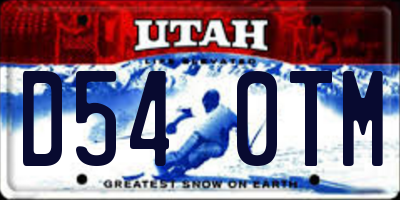 UT license plate D540TM
