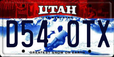 UT license plate D540TX