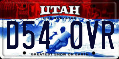 UT license plate D540VR