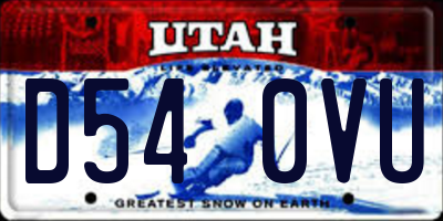 UT license plate D540VU