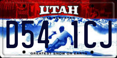 UT license plate D541CJ