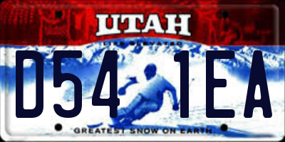 UT license plate D541EA