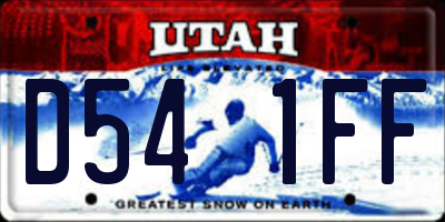 UT license plate D541FF