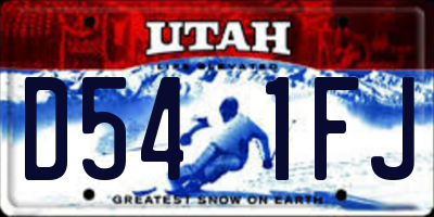 UT license plate D541FJ