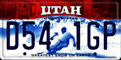 UT license plate D541GP