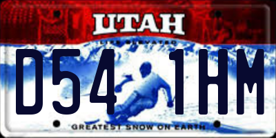 UT license plate D541HM