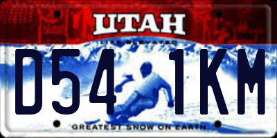 UT license plate D541KM