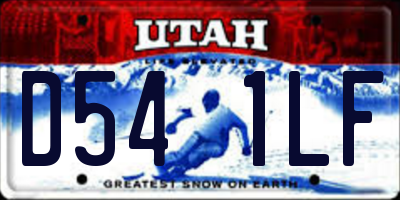 UT license plate D541LF