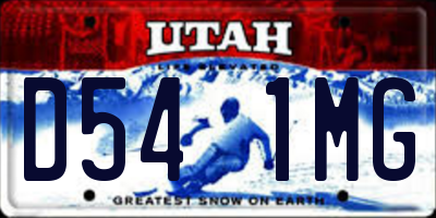 UT license plate D541MG