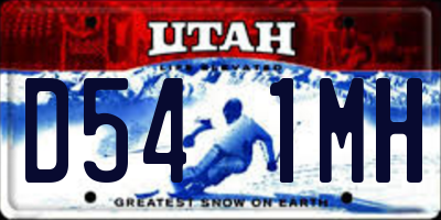 UT license plate D541MH