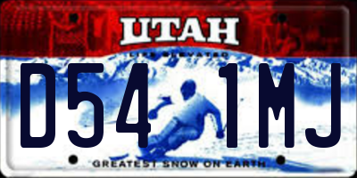 UT license plate D541MJ