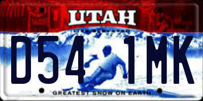 UT license plate D541MK