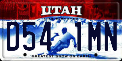 UT license plate D541MN