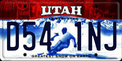 UT license plate D541NJ