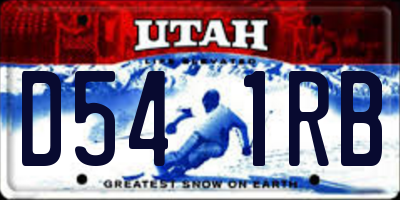 UT license plate D541RB