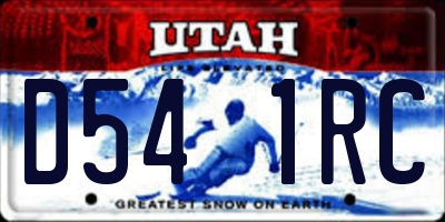 UT license plate D541RC
