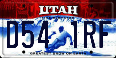 UT license plate D541RF