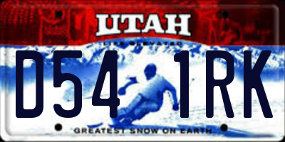 UT license plate D541RK