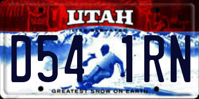 UT license plate D541RN
