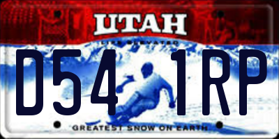 UT license plate D541RP