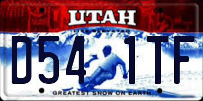 UT license plate D541TF