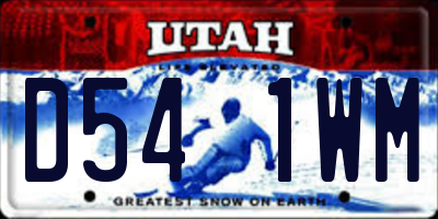 UT license plate D541WM