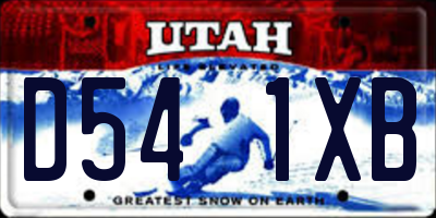 UT license plate D541XB